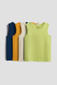 Everyday Brights 4-Pack Sleeveless Vest Set | 100% Cotton | Baby & Toddler Boys