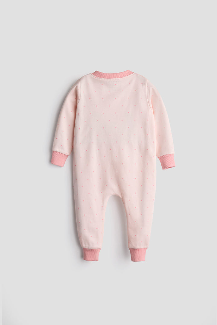 2 Way Double Zipper Sleepsuit for Babies| Peachy Hearts