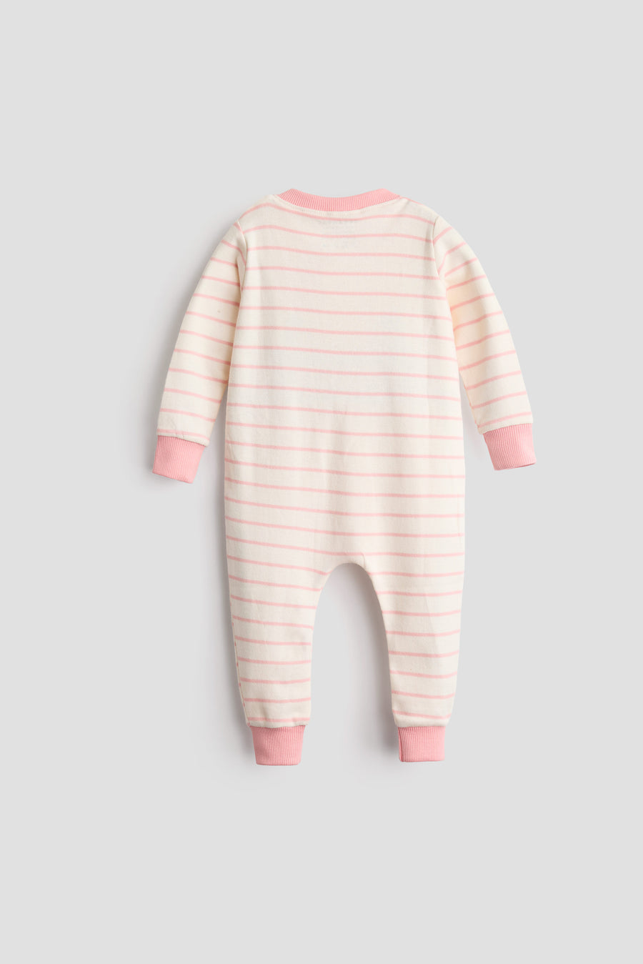 2 Way Double Zipper Sleepsuit in Elegant Strips for Babies