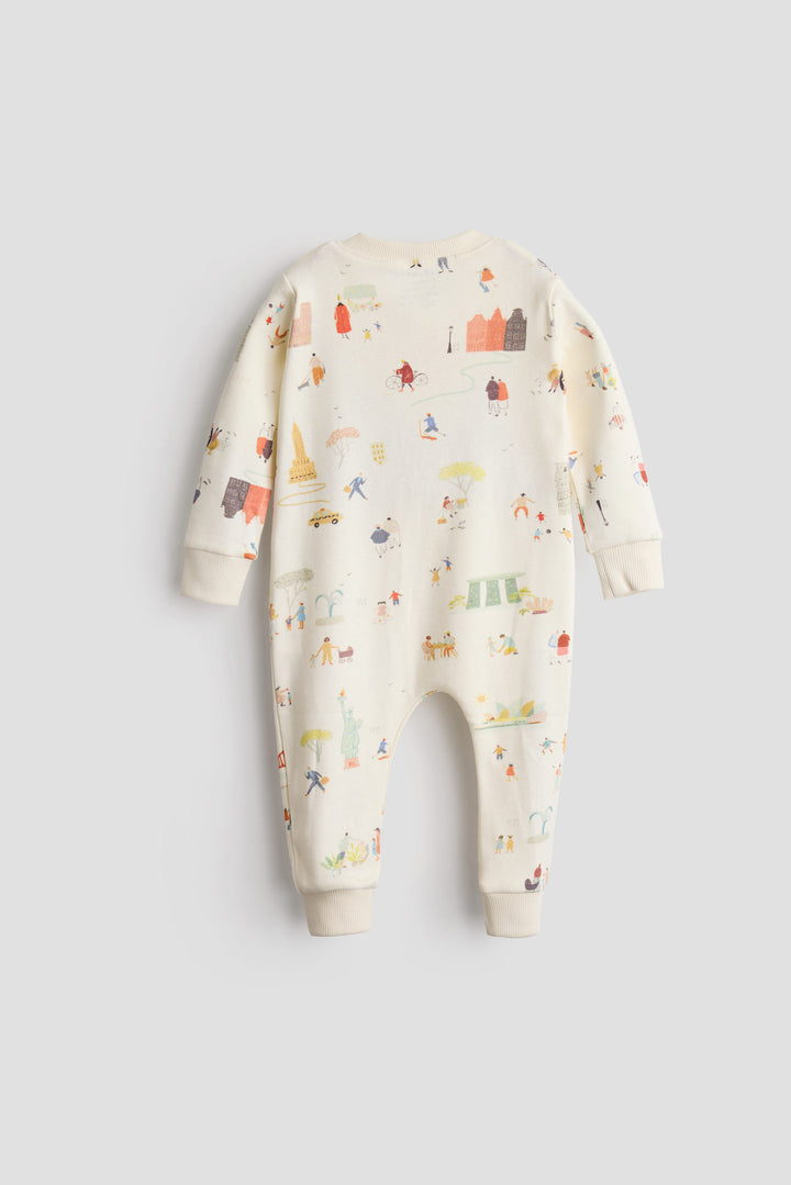 2 Way Double Zipper Sleepsuit for Babies | Suttle Play Print