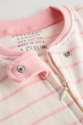 2 Way Double Zipper Sleepsuit in Elegant Strips for Babies