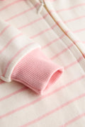 2 Way Double Zipper Sleepsuit in Elegant Strips for Babies