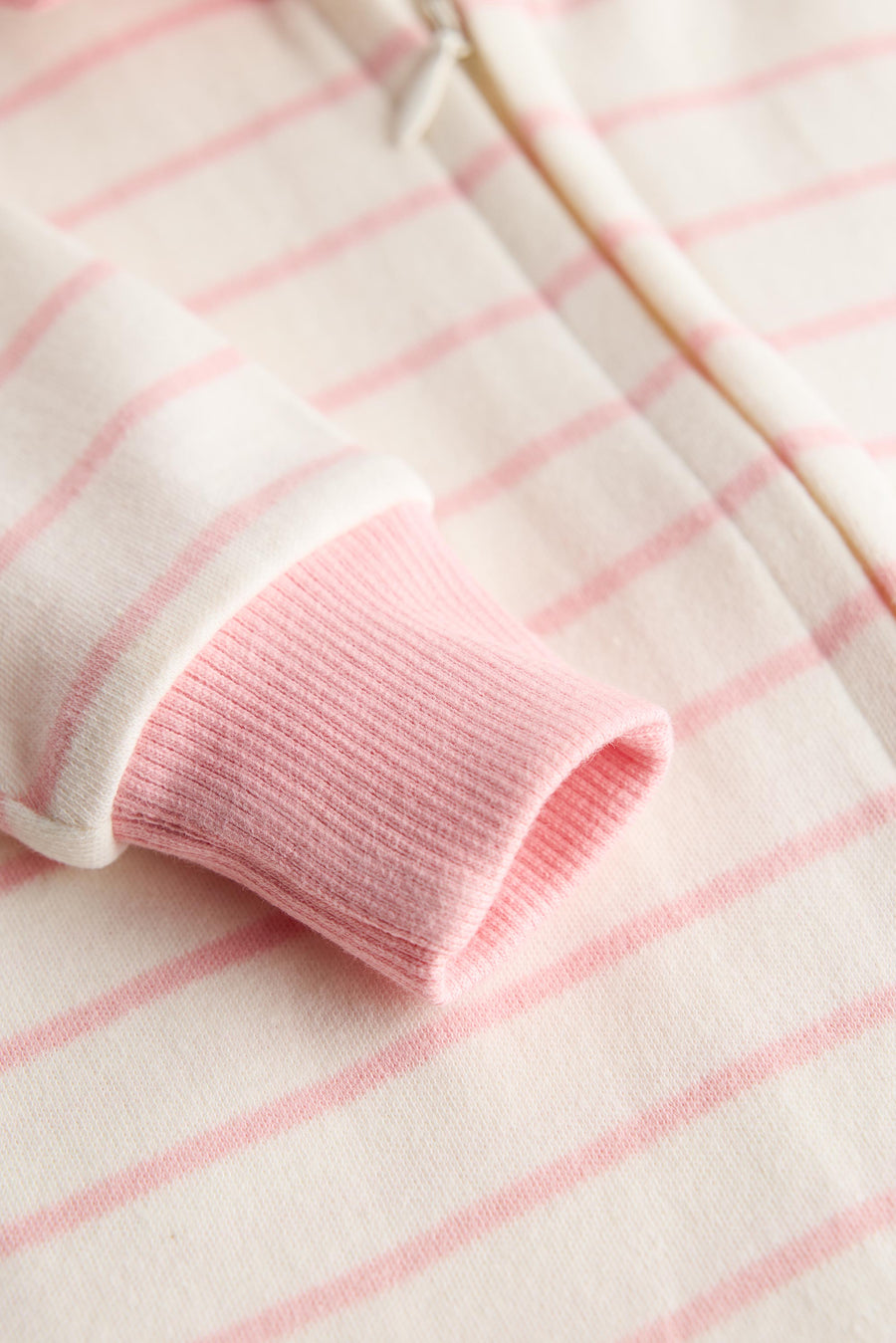 2 Way Double Zipper Sleepsuit in Elegant Strips for Babies