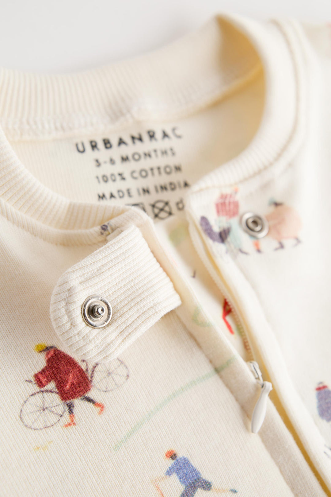 2 Way Double Zipper Sleepsuit for Babies | Suttle Play Print