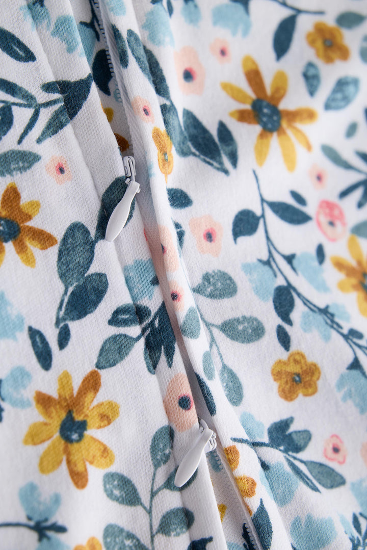 2 Way Double Zipper Sleepsuit for Babies | Floral