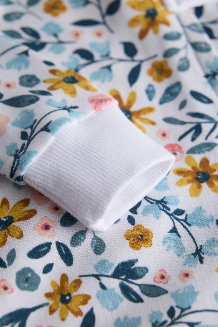 2 Way Double Zipper Sleepsuit for Babies | Floral