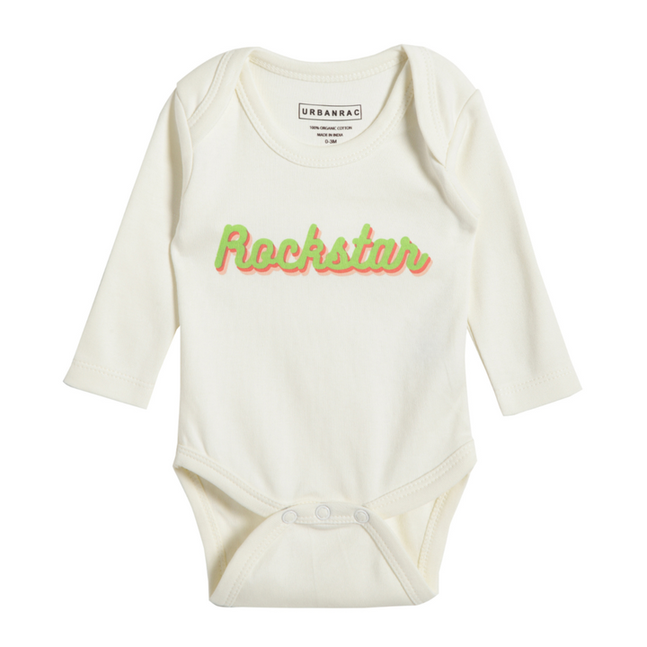 Organic Cotton Full Sleeves Baby Onesies | Rockstar