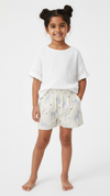 Girls Ivory Unique Zebra Print Shorts