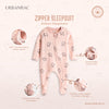 2 Way Double Zipper Sleepsuit with Feet For Babiesr | Unisex | Peachy