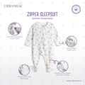 2 Way Double Zipper Sleepsuit with Feet For Babies | Floral