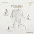 2 Way Double Zipper Sleepsuit with Feet For Babies | Unisex