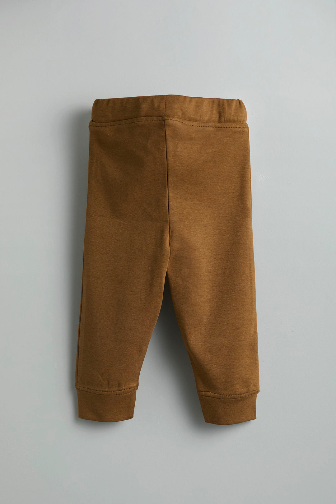 GOTS Certified Organic Cotton Brown Baby Pants With Drawstring