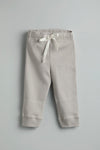 GOTS Certified Organic Cotton Grey Baby Pants With Drawstring - Urbanrac