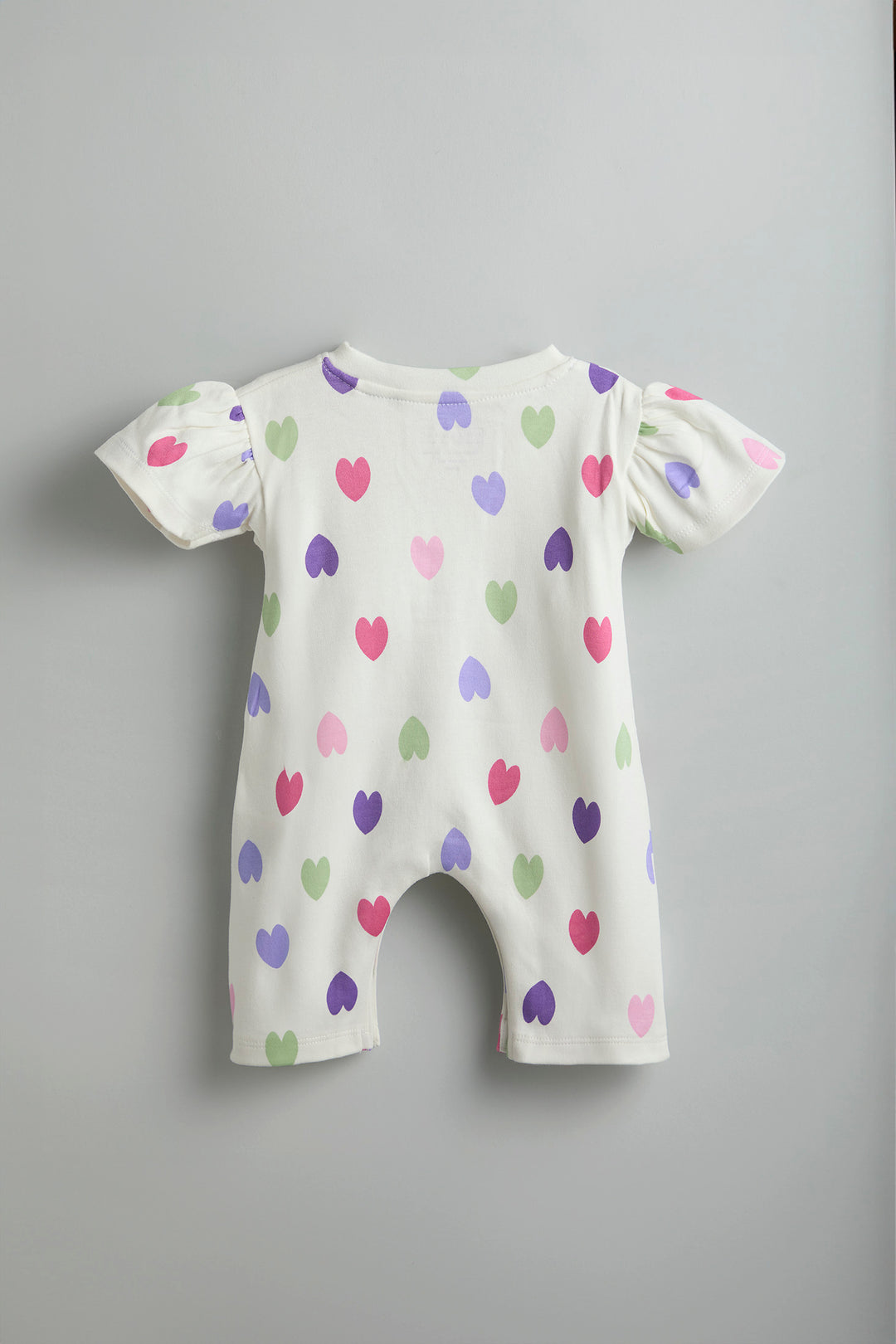 GOTS Certified Organic Cotton Romper for Babies | Hearts