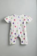 GOTS Certified Organic Cotton Romper for Babies | Hearts - Urbanrac