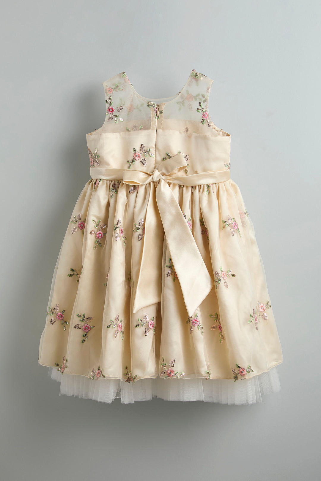 Celebration Dress - Ivory floral embroidery