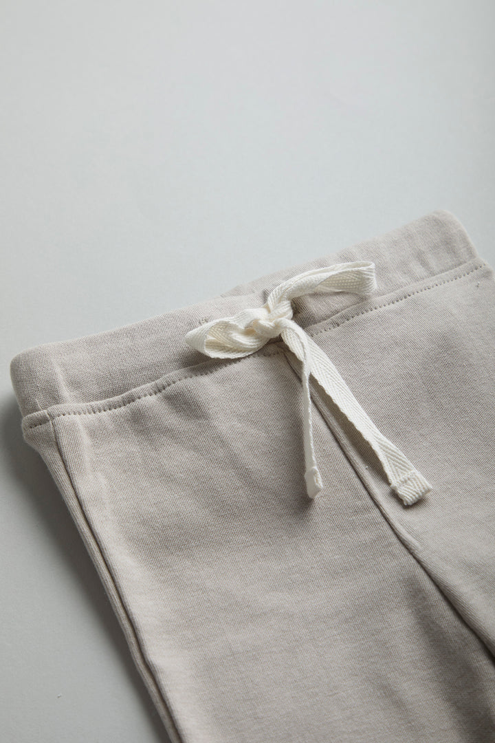 GOTS Certified Organic Cotton Grey Baby Pants With Drawstring