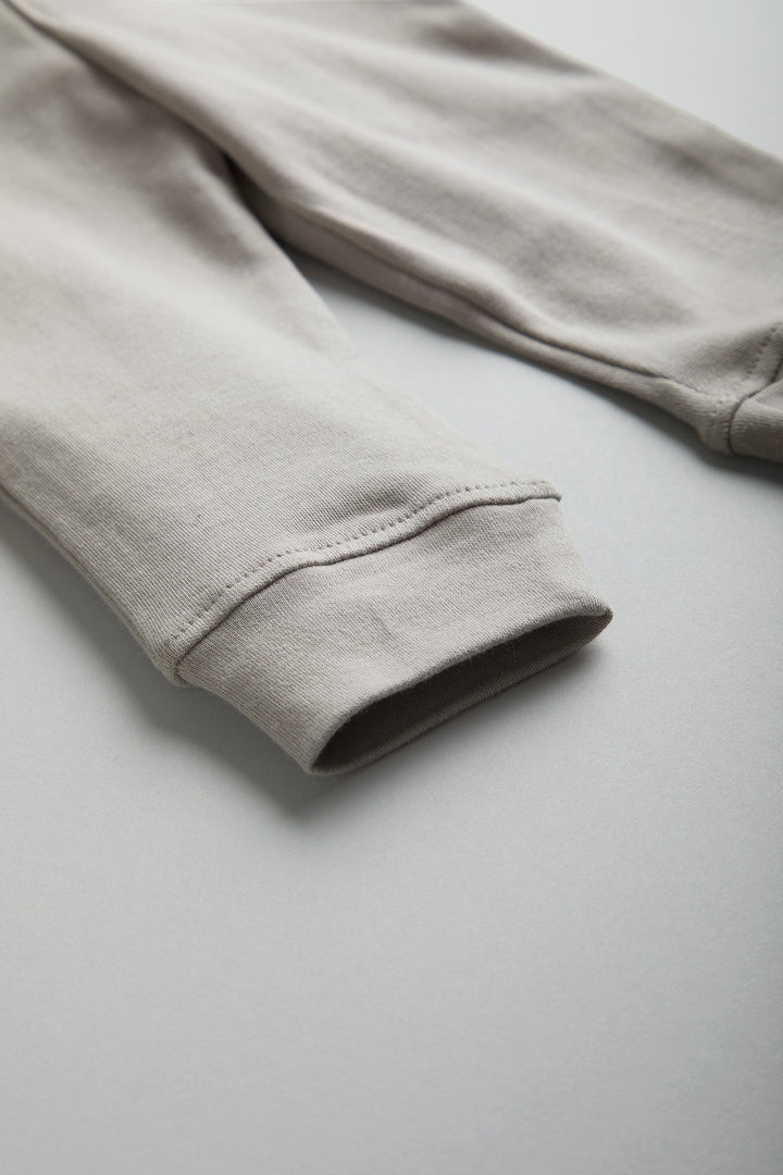 GOTS Certified Organic Cotton Grey Baby Pants With Drawstring