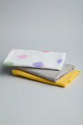 GOTS Certified Organic Muslin Baby Wash Cloth - Pack of 3 - Hearts/Solid Print - Urbanrac