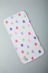 GOTS Certified Organic Cotton Baby Burp Cloth - Hearts Print - Urbanrac