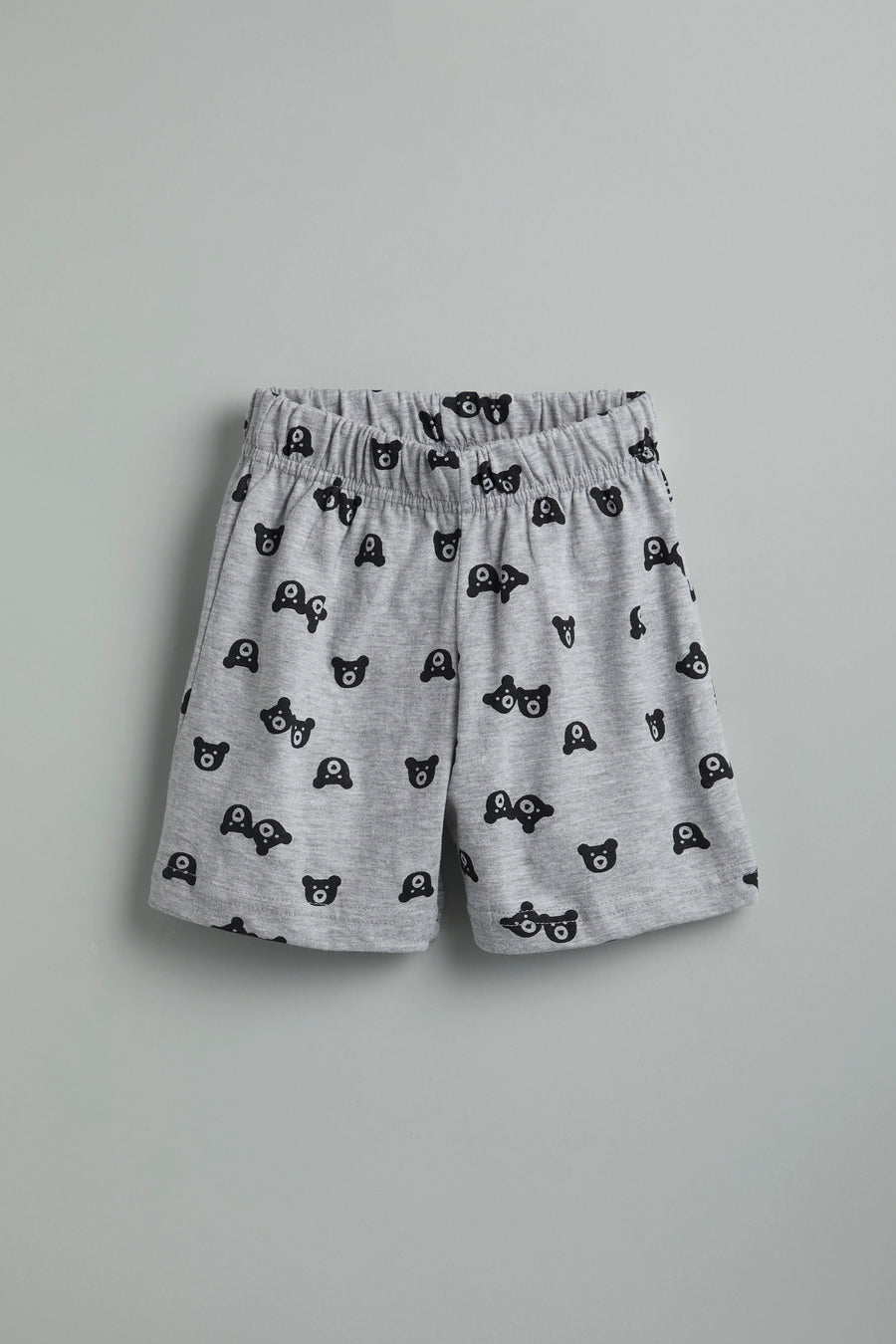 100% Cotton Teddy Print Gray Co-Ord Set - Urbanrac