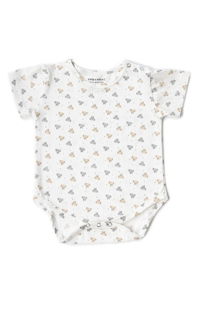 2 Pack Onesies - Strawberry Print + Grey print