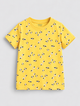 Yellow Seagull Print Cotton T-Shirt for Kids